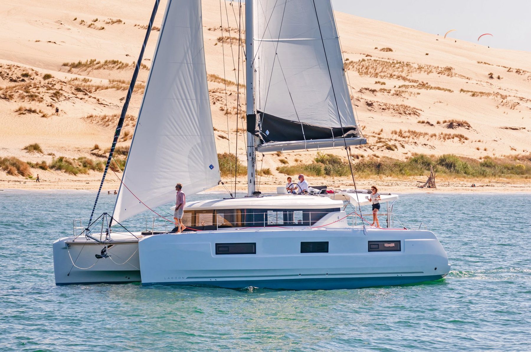 Barchetta VI, a Lagoon 46 under sail